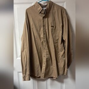 Carhartt Twill Mens XLT Long Sleeve Button Down Shirt.